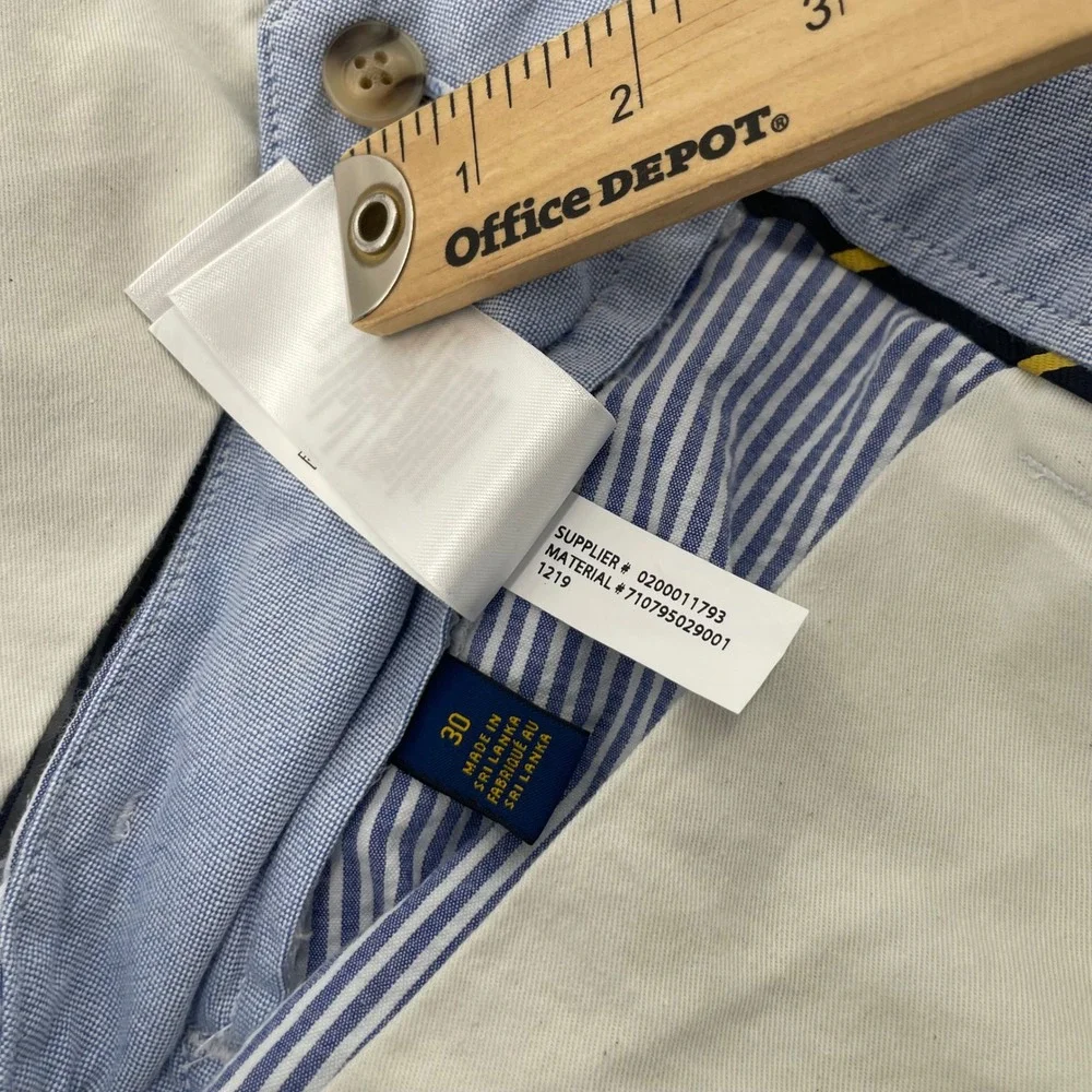 Polo Ralph Lauren Shorts Mens 32 Blue Seersucker Striped Stretch Cotton Prep